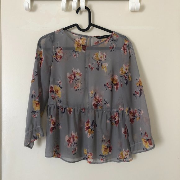 ZARA Floral Blouse - Picture 3 of 4